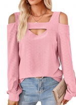 Off-the-shoulder casual top Pink 