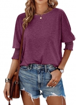 Wear stylish baggy T-shirts Purple red 