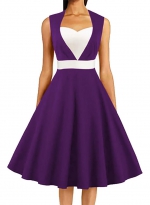 Color contrast creative dress Purple 