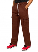 Corduroy casual pants Brick red 