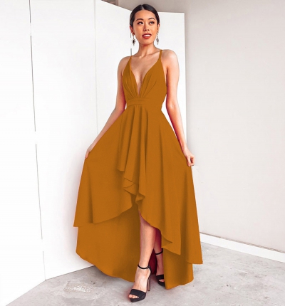 Backless bandage dress Yellow-orange---YK8trade